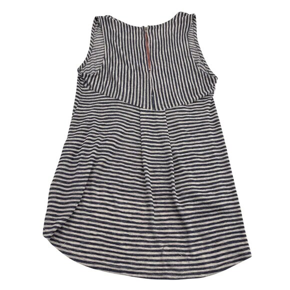 W5 Anthropologie Striped Sleeveless Tank Top  Size M Blue White Polyester Rayon - Picture 5 of 5